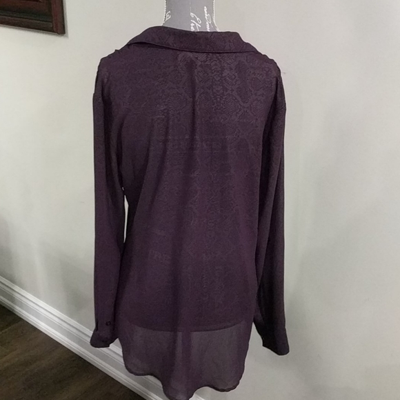 Laura sheer purple blouse - Picture 2 of 5